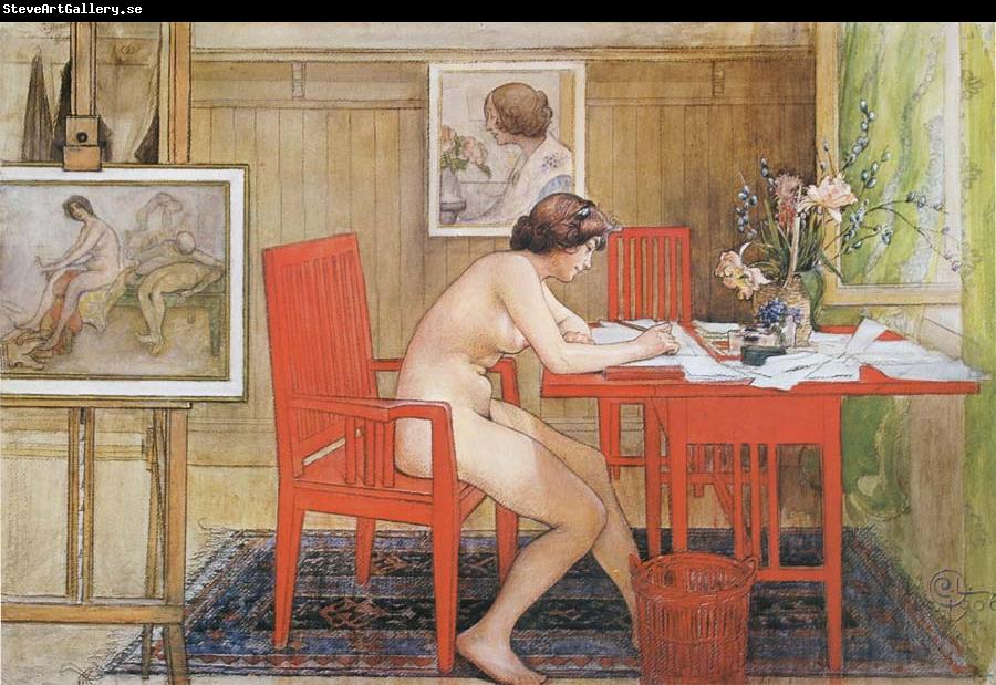 Carl Larsson Model,Writing picture-Postals